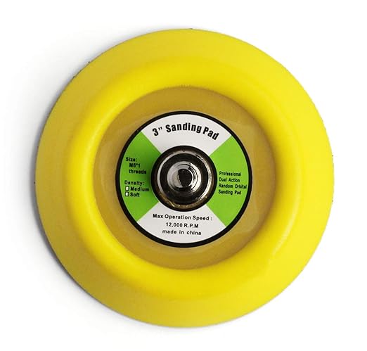 3" Hook and Loop Backing Pad 5/16"-24 Thread for Dual Action Car Polisher Sanding Polishing