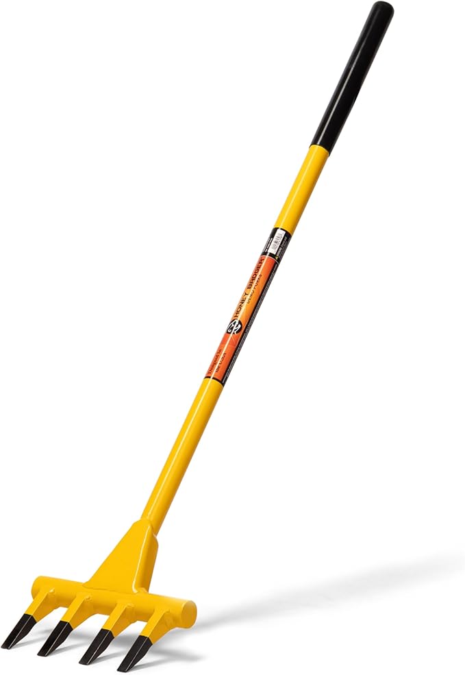 Honey Badger Demolition Fork, 40-inch 4-tine Wrecking Pry Bar, Multipurpose Tool for Flooring, Siding, Trim, Drywall, Roofing, and Decking