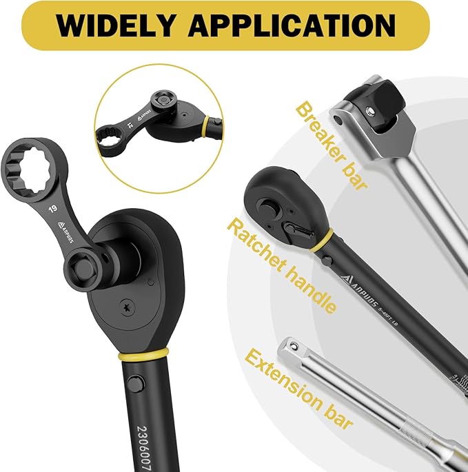 Metric Torque Adapter Set, 17 pcs Torque Adapter Extension Set, 12 Point 3/8" Torque Wrench Adapter with 8, 9, 10, 11, 12, 13, 14, 15, 16, 17, 18, 19, 20, 21, 22mm, 1/2''+1/4'' + Bit Adapter