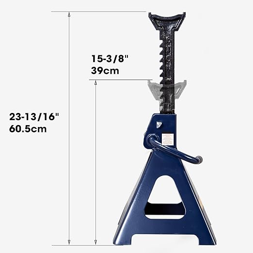 Big RED Jack Stands 6 Ton with Double Locking, 14.2-23.8 inch Adjustable Height for Lifting Cars, SUV, Van, 12000 lb Capacity, 1 Pair