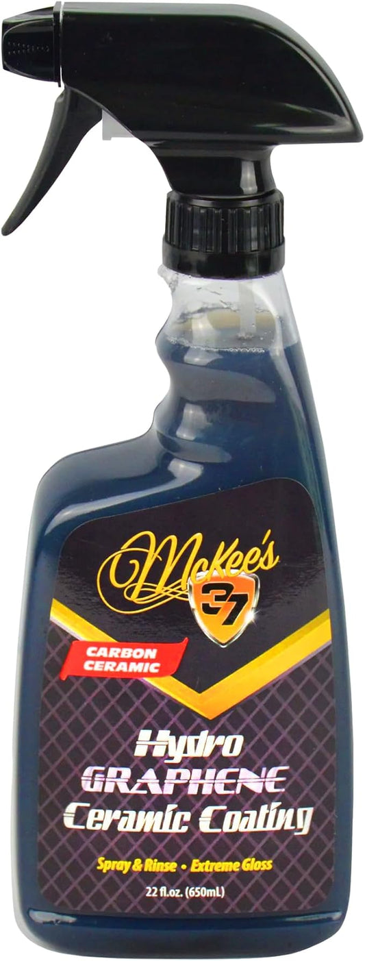 McKee's 37 - Hydro Graphene Ceramic Coating | Easy Spray On Ceramic Coating for Cars | Extreme Shine, Hydrophobic Protection & UV Resistance (22 oz)