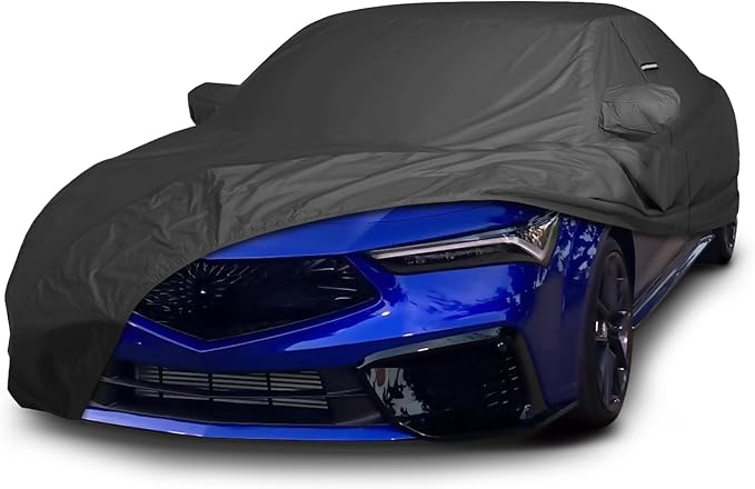 iCarCover Premium Custom Car Cover for 2023-2025 Acura Integra Heavy Duty Waterproof All Weather Rain Snow UV Sun Protector Custom Fit Full Exterior Indoor Outdoor Protection Car Cover (Black)