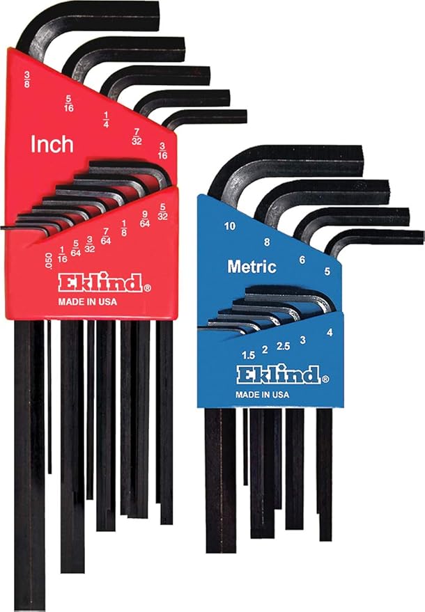 Eklind - REK10022 EKLIND 10022 Hex L-Key allen wrench Combo- Long Inch + Short MM (2 sets 22pc)