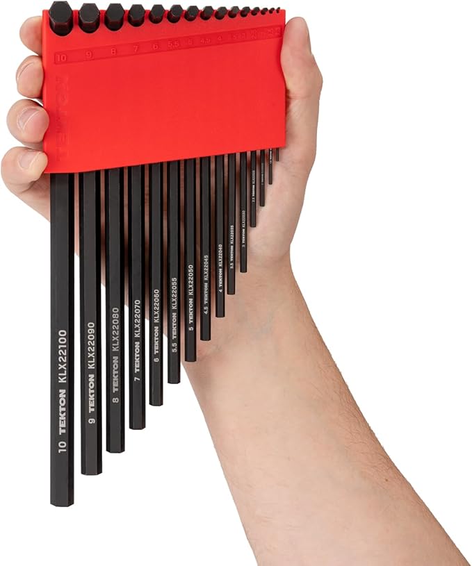 TEKTON Flat End Hex L-Key Set with Holder, 15-Piece (1.3-10 mm) | KLX91205