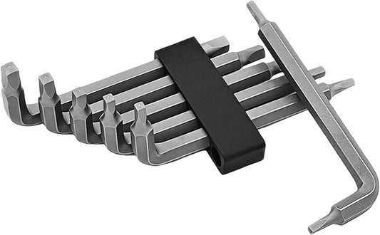 6Pcs Square Head Wrench Set L Shape Square Head Allen Wrench S2 Steel Square Key Kit, SQ1 SQ2 SQ2.74 SQ3 SQ4 SQ5