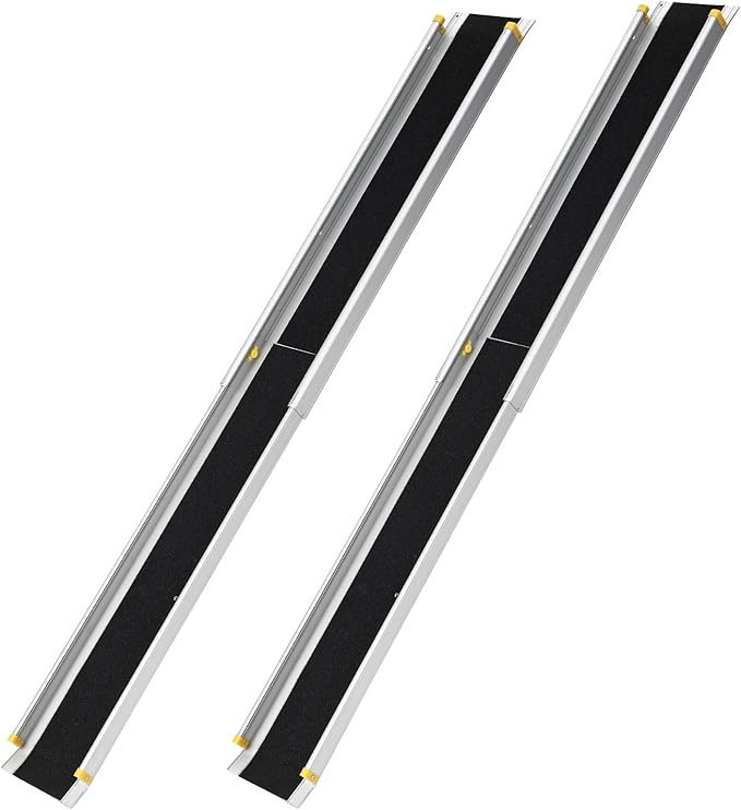 Telescoping Portable Wheelchair Ramps for Steps 6 FT, Adjustable Wheelchair Ramp with Anti-Slip Surface and Storage Bag, 600 Lb Weight Capacity, 2 Panels