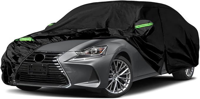 Waterproof Car Cover Replace for 2005-2025 Lexus IS250 IS250C IS300 IS350, 6 Layers All Weather Custom-fit Car Covers with Zipper Door & Windproof Bands for Snow Rain Dust Hail Protection (is)