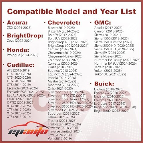EPAuto CP966 (CF11966) Cabin Air Filter Replacement for Chevrolet and GMC