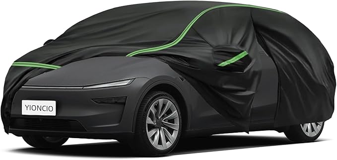 Car Cover for Tesla Model Y/Cybertruck 2024-2026, SUV Size, 420D Oxford Fabric, Waterproof Windproof Sunproof Car Covers, Durable All Weather Protection, Anti-UV Outdoor Full Car Cover