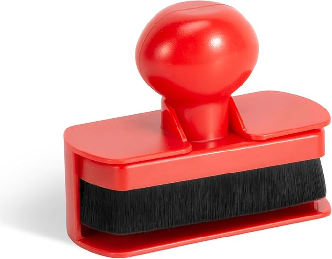 UNIMEIX Tire Shine Applicator Brush Large Vegan Tire Shine Brush with Storage Stand for Vehicles Tire Shine Polish Wax and Car Wash (Red)