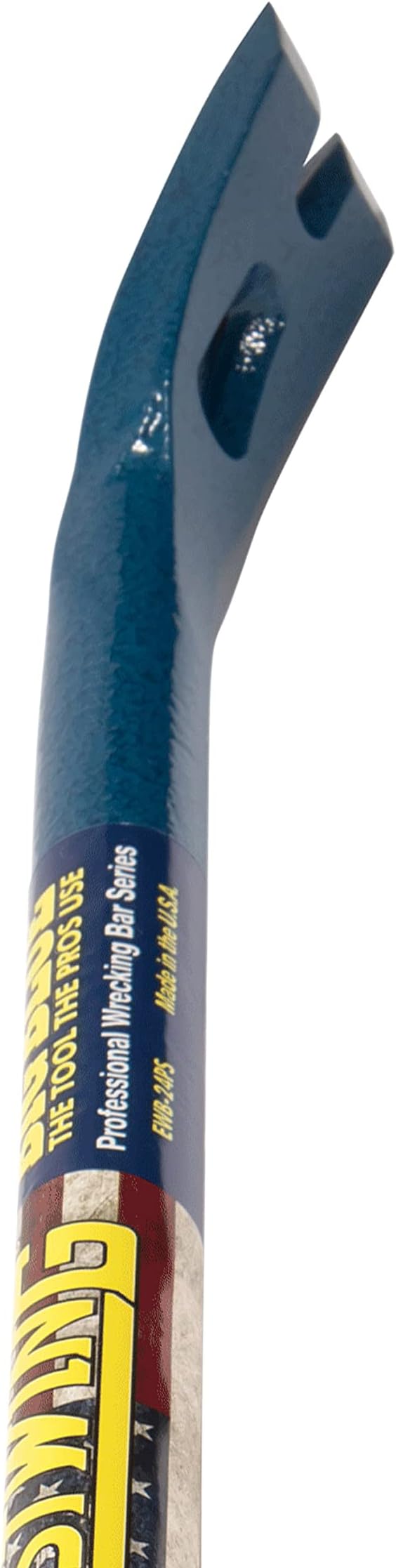 ESTWING Gooseneck Wrecking Bar PRO - 24" USA Made Pry Bar with Angled Chisel End & Forged Steel Construction - EWB-24PS