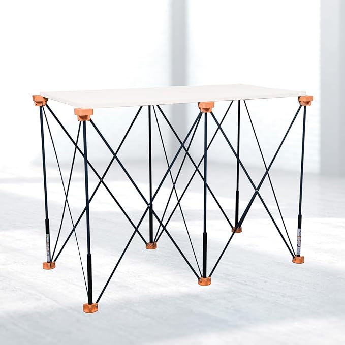 POWERTEC Arachni-Flex Portable Workbench 2x4ft Collapsible Workstand - Heavy Duty Folding Work Table Base, 2500 lbs Capacity 36 Inch Work Height, No Assembly Mobile Work Station w/Carry Strap (71926)