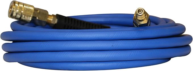 California Air Tools 2010A Ultra Quiet and Oil-Free 1.0 HP 2.0-Gallon Aluminum Tank Air Compressor,Silver & Hybrider Flex 1/4in 25ft Hybrid Air Hose with Quick Connect Air Fittings