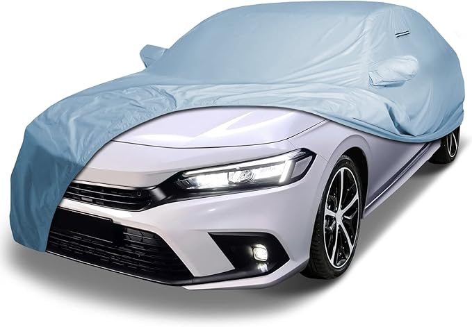 iCarCover Premium Car Cover for 1996-2005 Honda Civic Hatchback Heavy Duty Waterproof All-Weather Automobiles Custom Fit Indoor Outdoor UV Snow Protection Covers with Straps and Bag