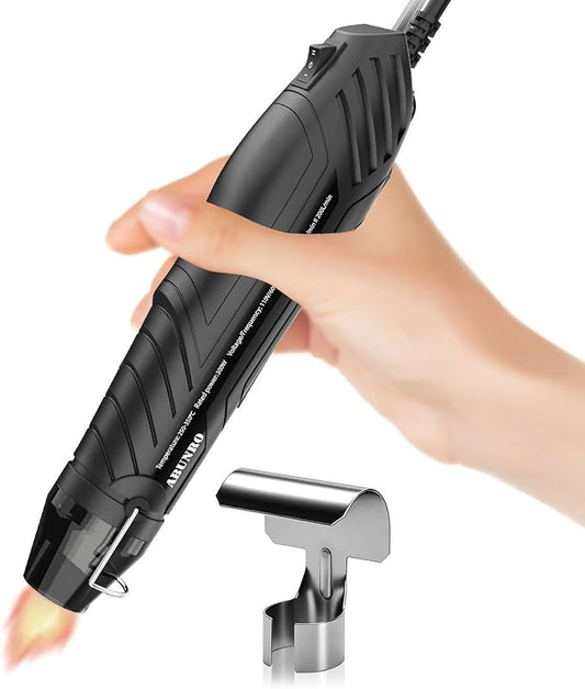 Mini Heat Gun, 2-Temp Settings 482℉ & 662℉（250℃& 350℃), 6.6FT Long Cable Fast Heat Hot Air Gun Tool with Reflector Nozzle, Overload Protection for Crafting, Vinyl Wrap and Shrink Tubing (Black)