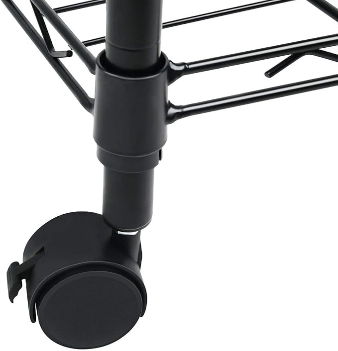 Simple Deluxe Heavy Duty 5-Shelf Storage Shelving Unit, 1250lbs Loading Capacity, 29.92" D x 13.98" W x 61.09" H, Black