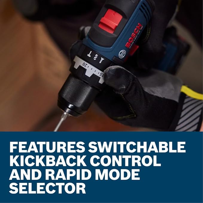 BOSCH GXL18V-241B22 18V 2-Tool Combo Kit - Includes 1/2 In. Hammer Drill/Driver, 2-in-1 Impact Driver/Wrench, (2) 2 Ah Batteries, Charger, Belt Clips, and Carrying Bag
