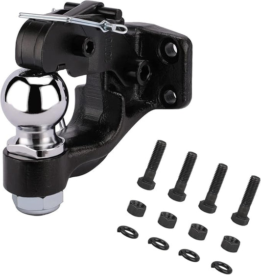 10-Ton Pintle Hook Trailer Hitches Receiver Hook Combination 2-5/16” Hitch Ball with Mounting Kit, 20000 lbs