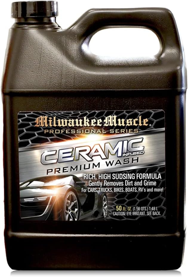 Car Shampoo - 50 Fl Oz - Professional Ceramic Car Wash Soap for Auto, Cars, Motorcycles, RV's and Boats - pH Neutral Formula - Rejuvenates Paint and Ceramic Coating for Cars