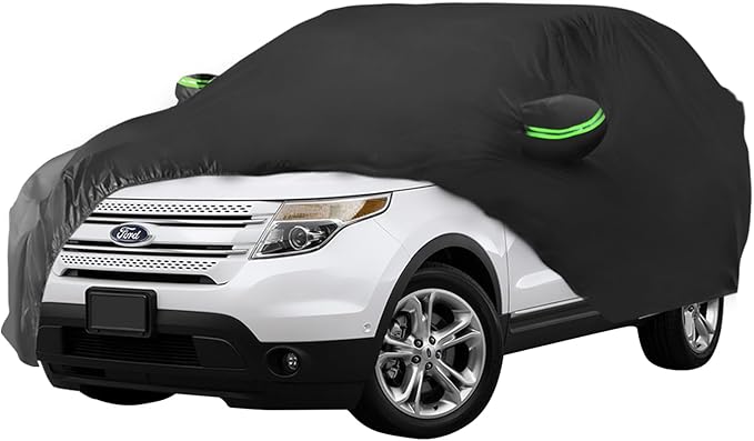 Proadsy SUV Car Cover Compatible with Ford Explorer 2011-2024 2025 2026 Windproof All Weather Waterproof Sun Rain UV Dust Snow Protection Outdoor Covers