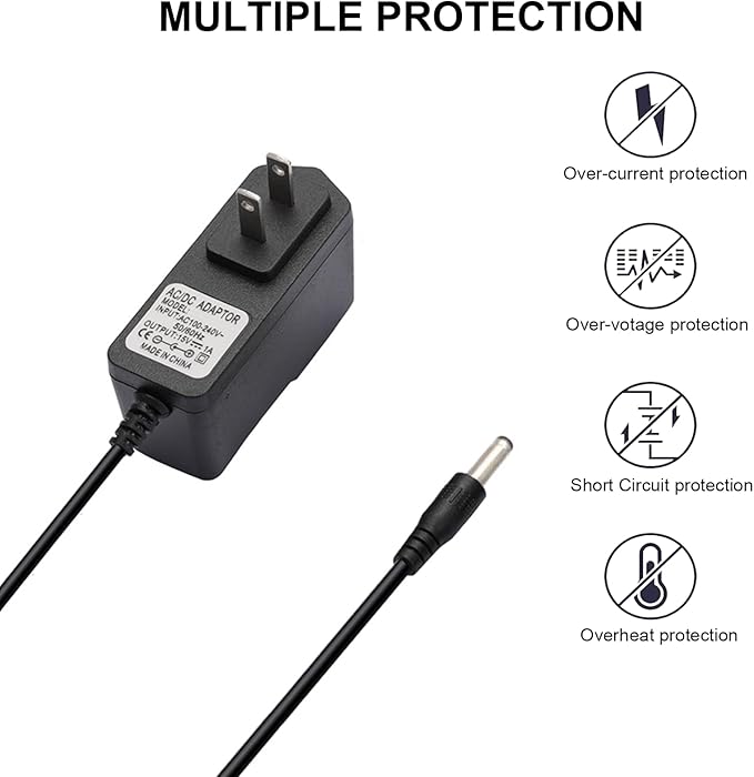 15V 1A Power Cord for Car Jump Starter Charger for DBPower for Gooloo Jump Starter Power Supply for Tacklife Battery Peak 450A 500A 600A 800A 1000A