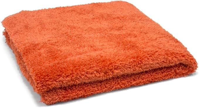 Autofiber Korean Plush Premium Edgeless Microfiber Detailing Towels (16"x16") 4-Pack (Orange)