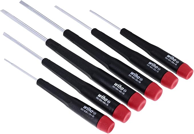 Wiha 26090 Precision Slotted Screwdriver with Precision Handle, 6 Piece Set, multi, one size