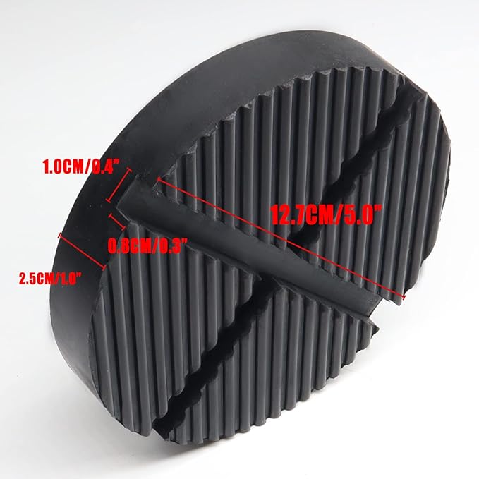 Floor Slotted Car Rubber Jack Pad Frame Protector Guard Adapter Jacking Lifting Disk Pad Tool Pinch Weld Side Chassis Trolley (1Pc)