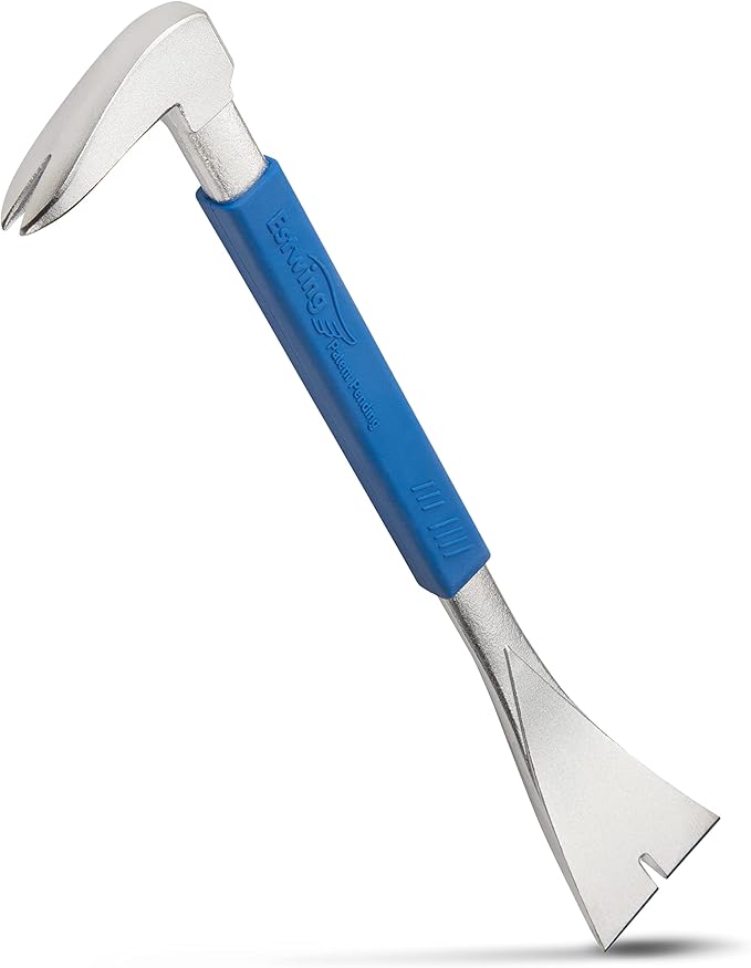 ESTWING Pro Claw Moulding Puller - 12" Pry Bar with Forged Steel Construction & No-Slip Cushion Grip - MP300G