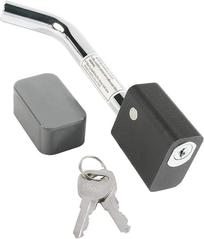 Trailer Hitch Locks,Car Accessories Hitch Pin Lock,Locking Hitch Pin,Hitch Locks with Keys,Dia 5/8 Inch Bent Pin for Class III IV 2 2-1/2 Inch Receiver,Suitable for Trailer Truck Boat