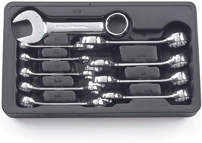 GEARWRENCH 10 Pc. 12 Pt. Stubby Combination Wrench Set, SAE - 81905