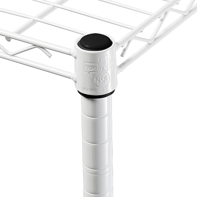 Honey-Can-Do 5-Tier Heavy-Duty Adjustable Shelves, Metal Storage Rack with 200-lb Shelf Capacity, White, 14" W x 36" L x 72" H