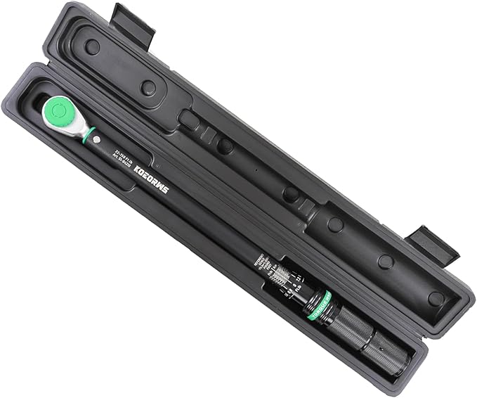 1/2-Inch Drive Click Torque Wrench, 22-150 Ft.lb/29.8-203.4 Nm Dual-direction Torque Wrench with ±3% High Precision, Dual Range Scales, Quick Release Reversible Head for Motorcycle, Car