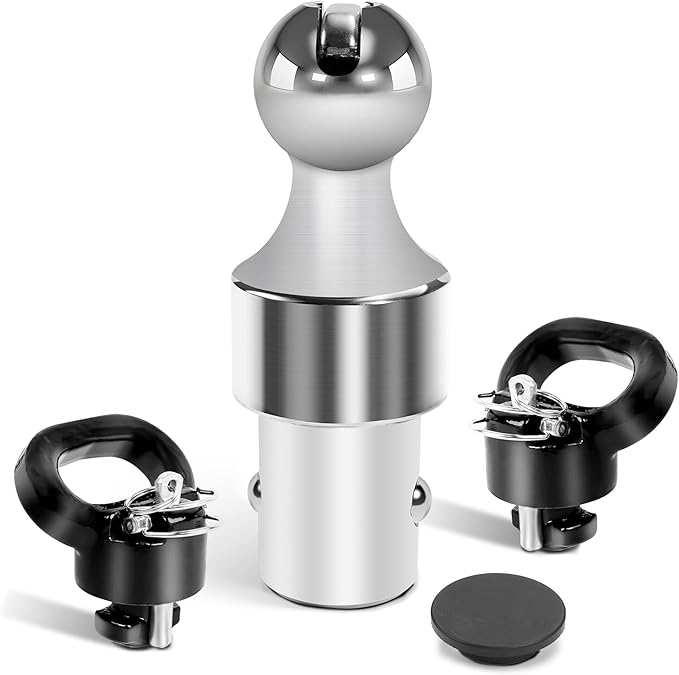 Gooseneck Ball Kit 60638, Puck System Gooseneck Hitch for 2013-2026 Dodge Ram 2500/3500, 2-5/16 Inch Ball, 2 Safety Chain Anchors | 38000 lbs GTW/9500 lbs VTW