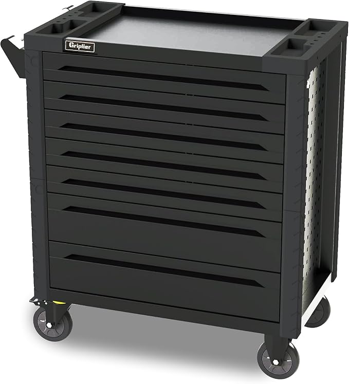 7-Drawer Rolling Tool Chest,34.2W x 18.1D x 37.4H inches,Tool Storage Cabinet with Brake Wheels,Lock & Key for Garage, Warehouse,Repair Shop,Workshop