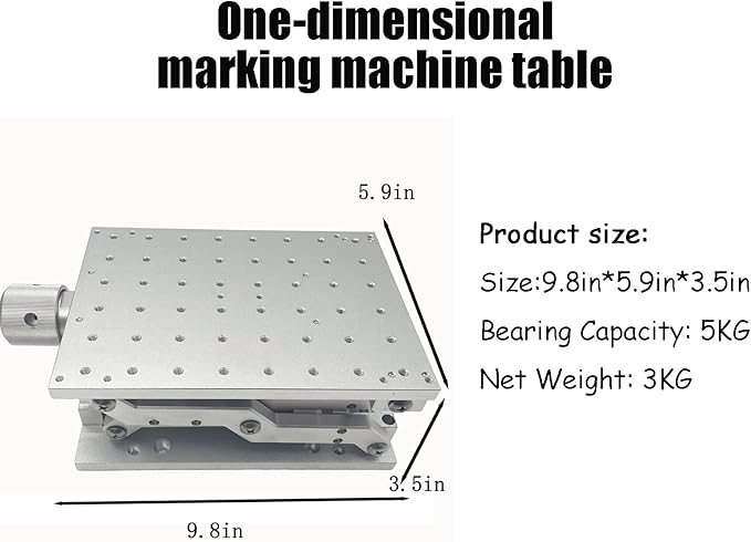INTBUYING One-Dimensional Marking Machine Table for Laser Marking Engraving Machine Portable 1D Workbench