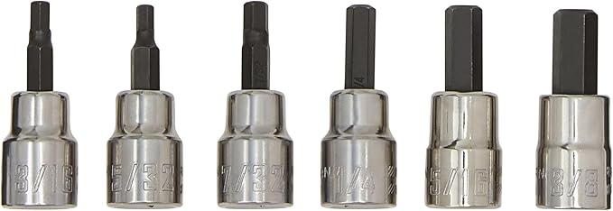 CRAFTSMAN Hex Bit Socket Set, 3/8" Drive, SAE, 6-Piece (CMMT34447)