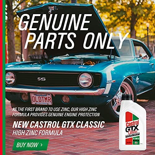 Castrol GTX Classic 20W-50 Conventional Motor Oil, 1 Quart, Pack of 6