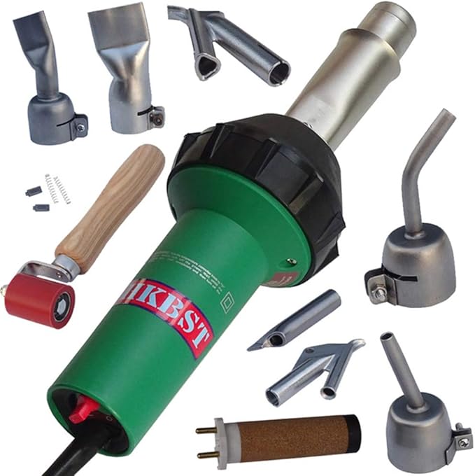 110V 1600W Intelligent Automatic Cooling Plastic Welder, Hot Air Gun For TPO/PVC Single Ply Roofing, Tarpaulin and Banners Welding Heat Gun