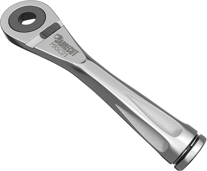 SabreCut 1 x MRSC01 Mini Micro Ratchet 1/4" Hex Stainless Steel Professional 72 Tooth Gear Hand Ratchet Wrench