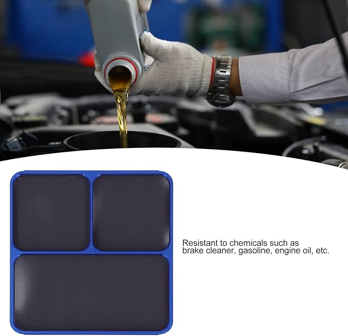 Fdit Aluminum Alloy Magnetic Parts Tray Set, Easy Cleaning Screws Holder Tool for DIY Projects