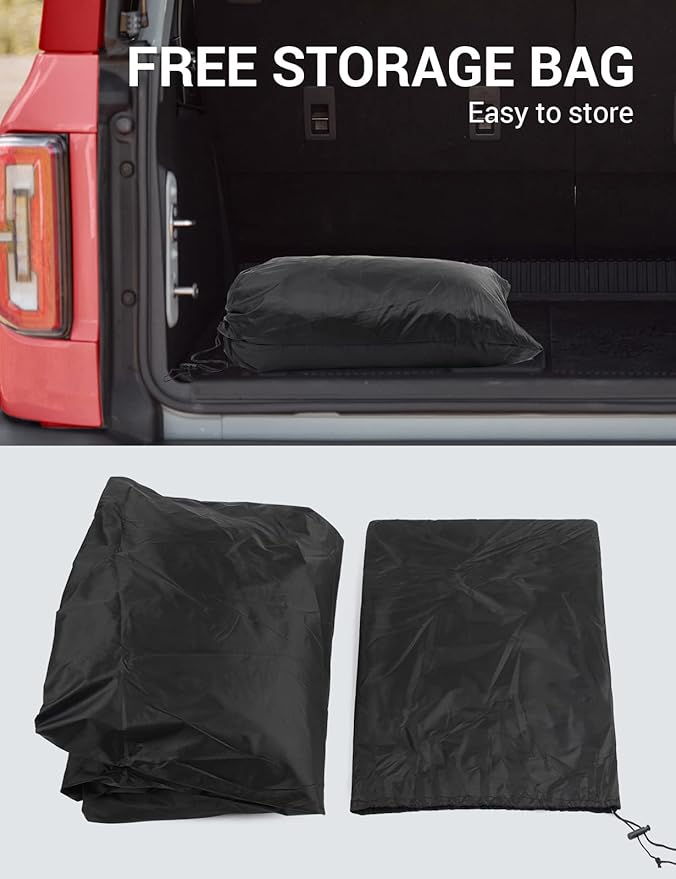 Proadsy Car Cover Compatible with Ford Bronco 2 Door 2021-2024 2025 2026 Windproof All Weather Waterproof Sun Rain UV Dust Snow Protection Outdoor Covers