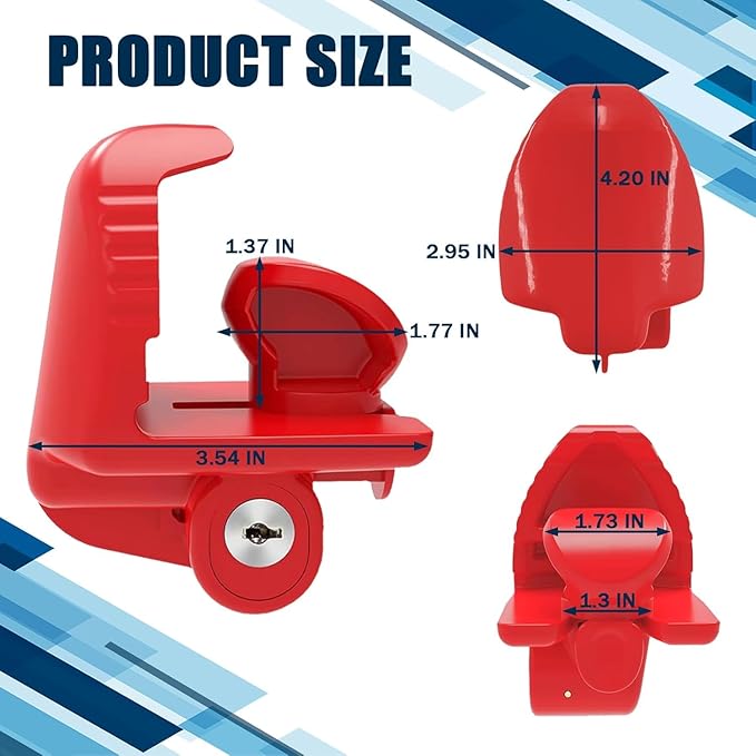 Trailer Hitch Lock 2 Pack【4 Identical Keys Keyed Alike 2 Locks】, All Keys Work on Both Locks in This Set Only, Fits 1-7/8", 2", 2-5/16" Couplers, Heavy Duty, Adjustable Anti-Theft Lock for Boat and RV