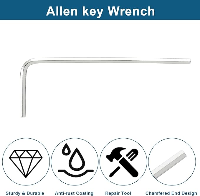 Biaungdo 24 Pcs 1.5mm Hex Key Wrench Set - Small Allen Key, L Shaped Hexagon Wrench, Hex Key Spanner for Bike & Furniture Repair