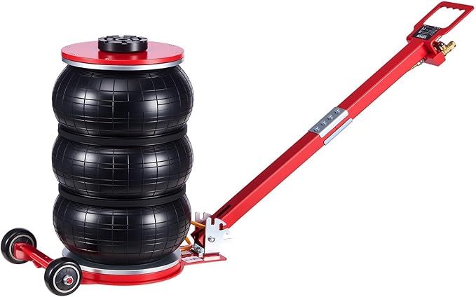 VEVOR Air Jack, 5 Ton/11023 lbs Triple Bag Air Jack, Airbag with Six Steel Pipes, Lift Up to 18.3 inch/464 mm, 4-10 s Fast Lifting Pneumatic with Adjustable Long Handle for Cars, SUVs, Pickup Trucks