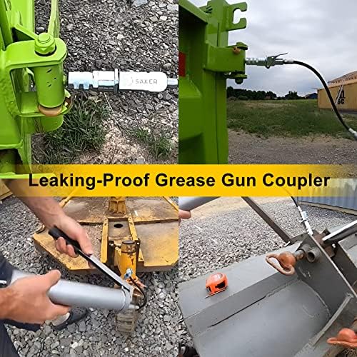 Saker Grease Gun Coupler-Upgrade to 14000 PSI(3 PCS)