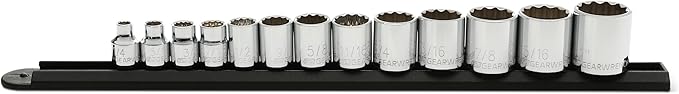 GEARWRENCH 13 Pc. 3/8" Drive 12 Pt. Standard Socket Set, SAE - 80561