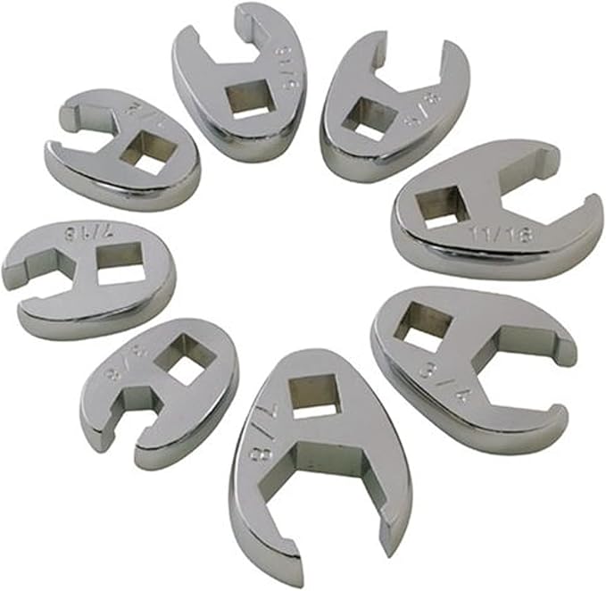 Sunex Tools 9930 SAE Stubby Combination Wrench Set & 9708 3/8-Inch Drive Fractional Crowfoot Flare Nut Wrench Set & 9710M 3/8-Inch Drive Metric Crowfoot Flare Nut Wrench Set
