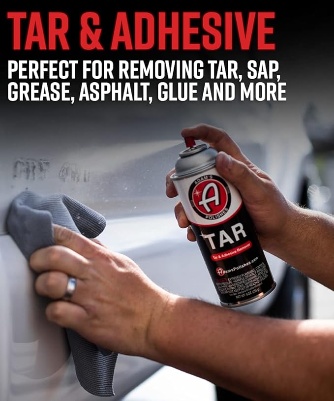 Adam's Polishes Tar 9oz - Heavy Duty, Concentrated Road Tar & Adhesive Remover | Remove Rubber Streaks, Badges, & Grime from Your Paint, Wheels, Rims, and Other Exterior Surfaces