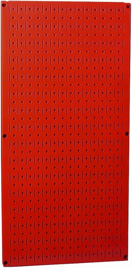 Wall Control Pegboard 32in x 16in Red Metal Pegboard Tool Board Panel